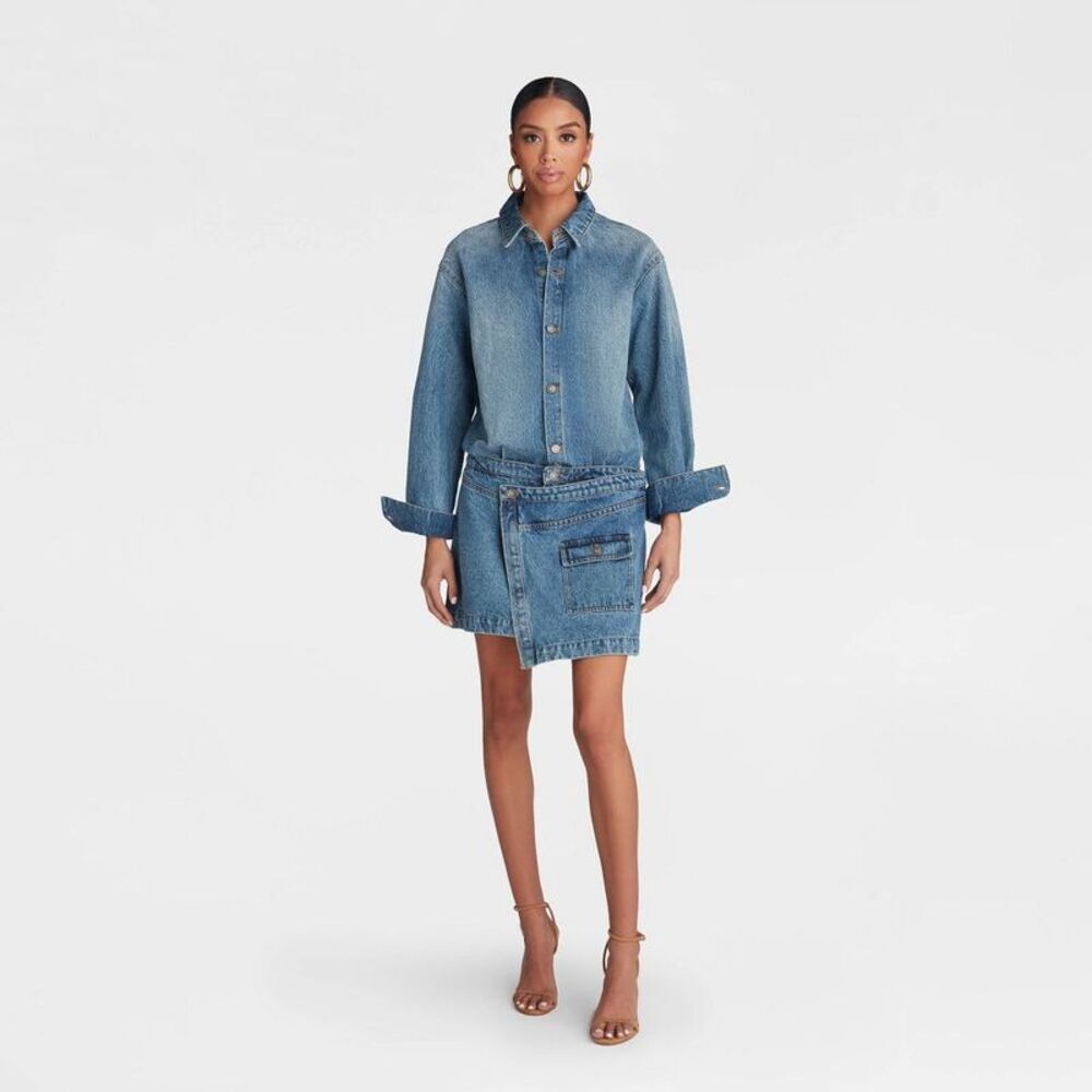 KBB by Kahlana -  Women's Long Sleeve 'The Asymm Deni Blue